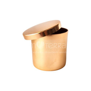 Imagen de TACHO MINI CON TAPA LISA - COBRE SATINADO