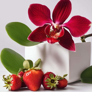 Imagen de ORQUIDEAS ROJAS Y FRUTILLA 100 GRS